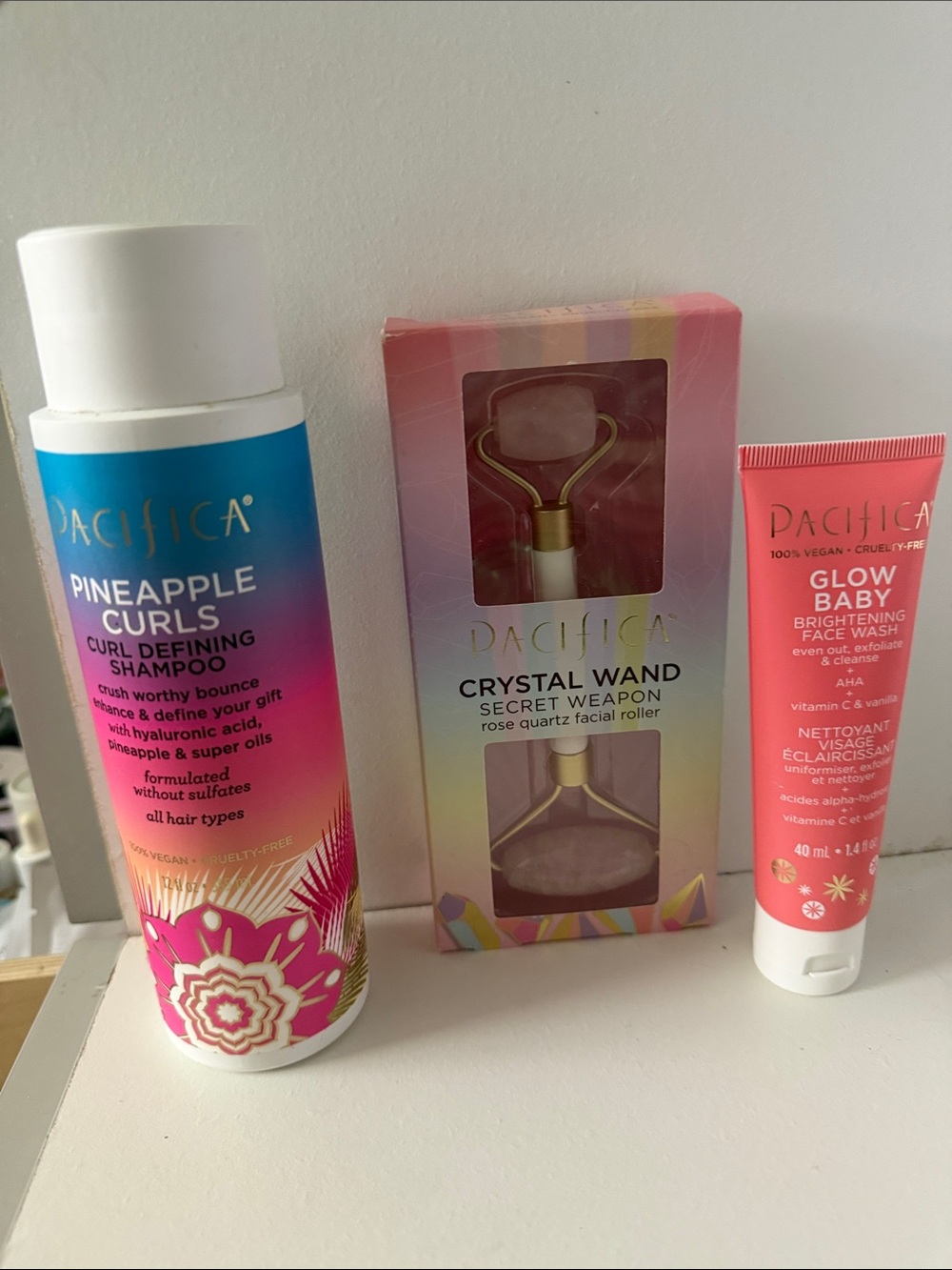 Pacifica Pink Glow Baby Brightening Face Wash & Pineapple Curls Shampoo